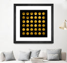 Golden Spots Black by Daniel Stanford on GIANT ART - gold shapes polka dots