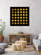 Golden Spots Black by Daniel Stanford on GIANT ART - gold shapes polka dots