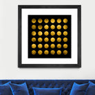 Golden Spots Black by Daniel Stanford on GIANT ART - gold shapes polka dots