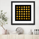 Golden Spots Black by Daniel Stanford on GIANT ART - gold shapes polka dots