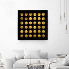 Golden Spots Black by Daniel Stanford on GIANT ART - gold shapes polka dots