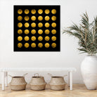 Golden Spots Black by Daniel Stanford on GIANT ART - gold shapes polka dots