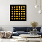 Golden Spots Black by Daniel Stanford on GIANT ART - gold shapes polka dots
