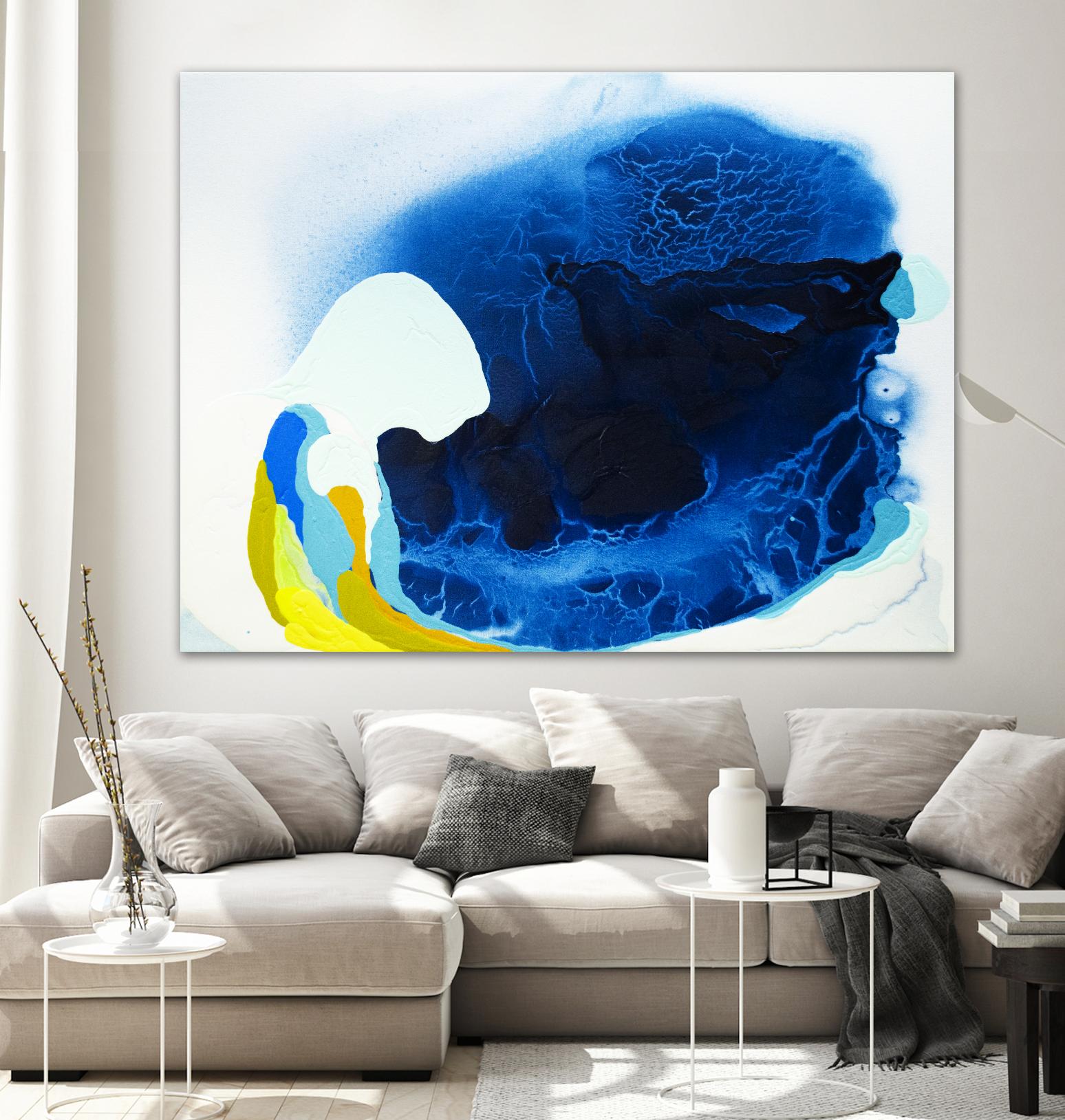 Maya V by Claire Desjardins on GIANT ART - blue abstract transparence