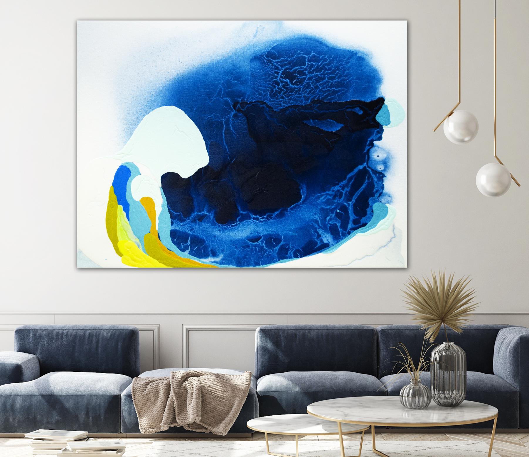 Maya V by Claire Desjardins on GIANT ART - blue abstract transparence
