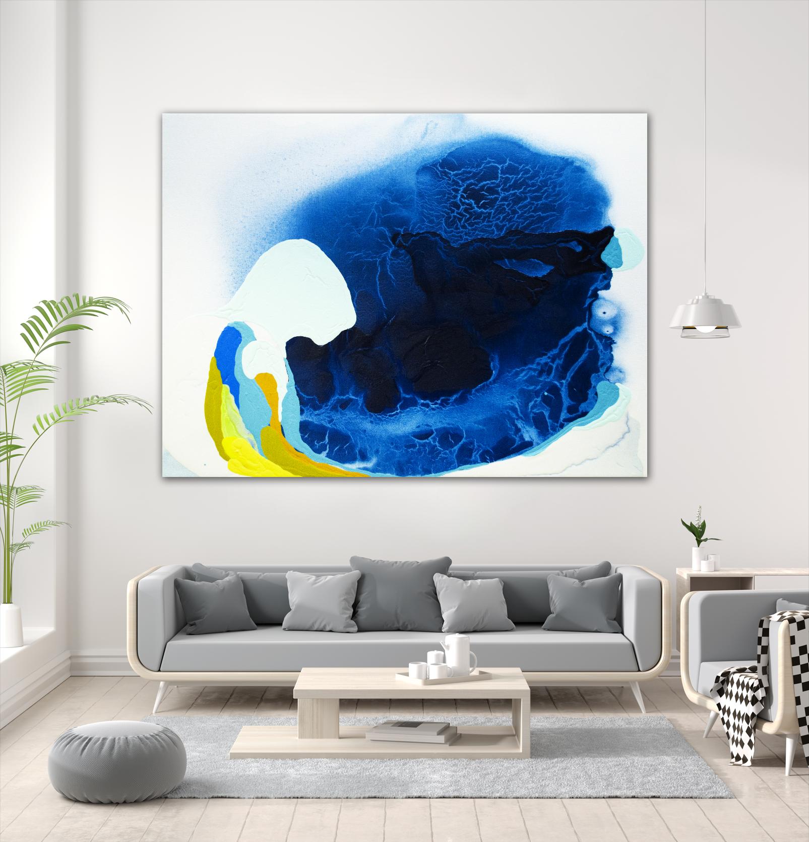 Maya V by Claire Desjardins on GIANT ART - blue abstract transparence