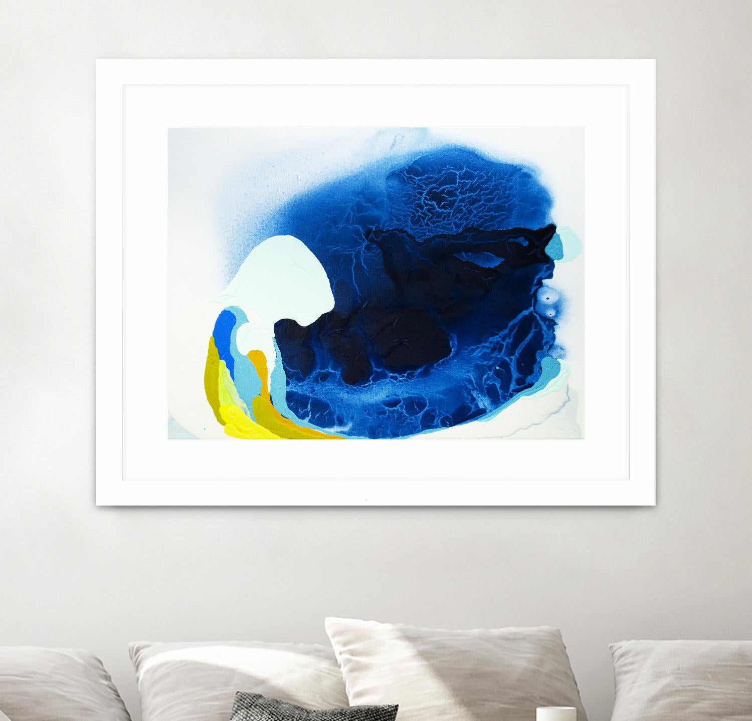 Maya V by Claire Desjardins on GIANT ART - blue abstract transparence