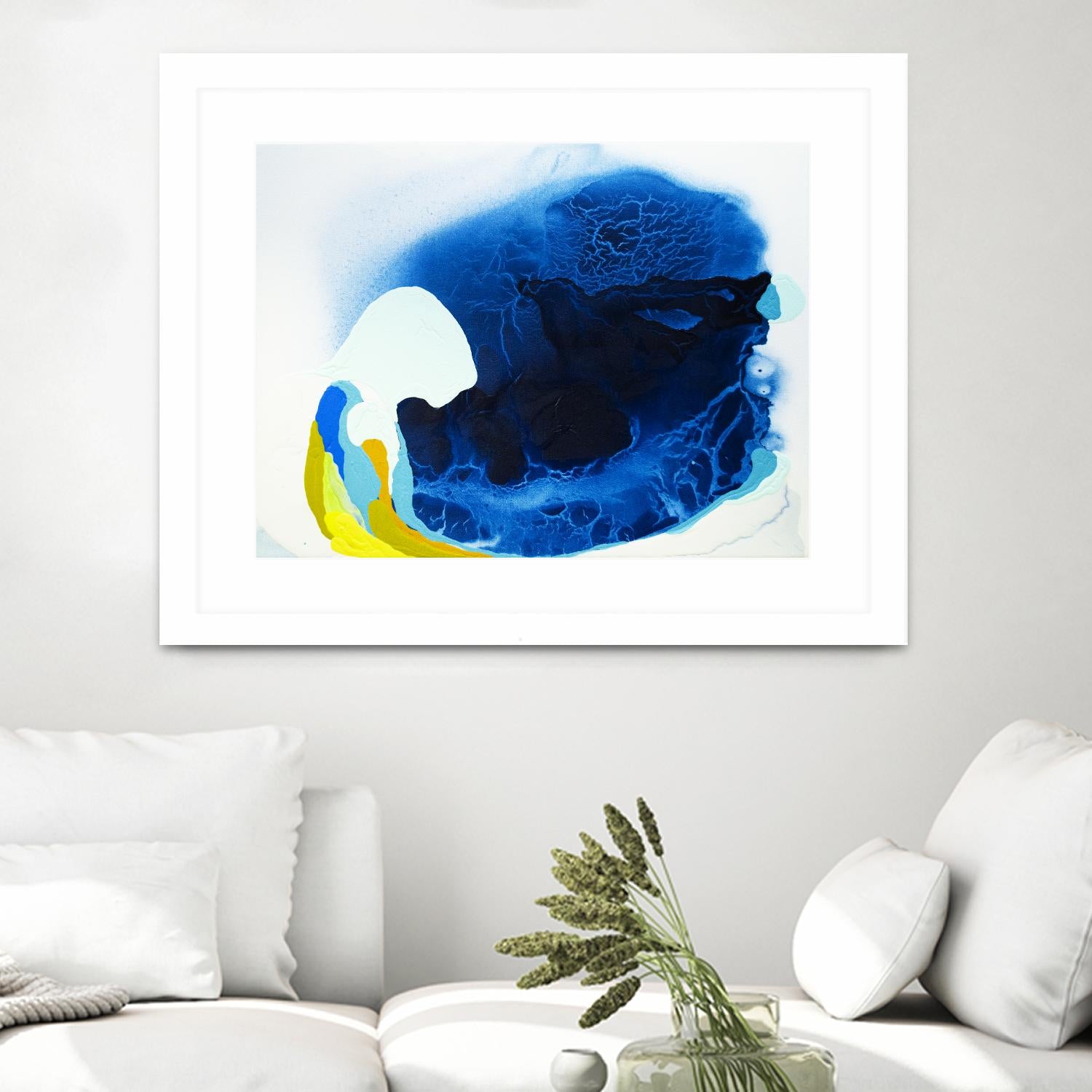 Maya V by Claire Desjardins on GIANT ART - blue abstract transparence