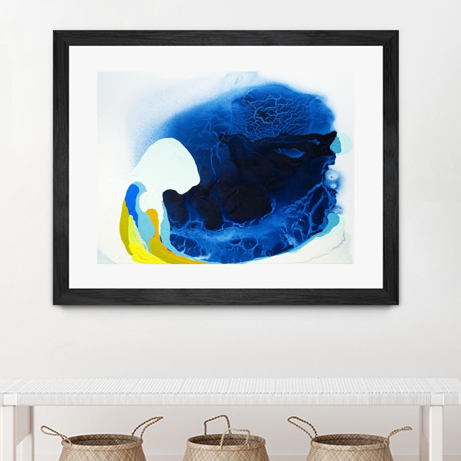 Maya V by Claire Desjardins on GIANT ART - blue abstract transparence