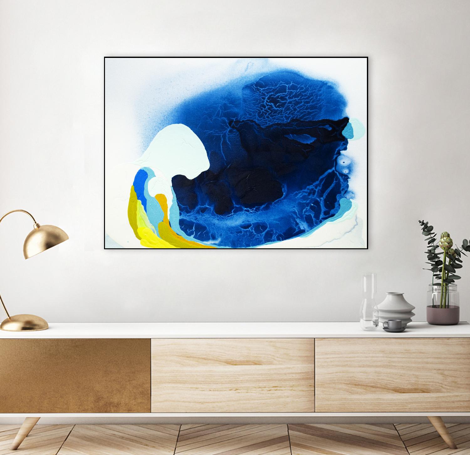 Maya V by Claire Desjardins on GIANT ART - blue abstract transparence