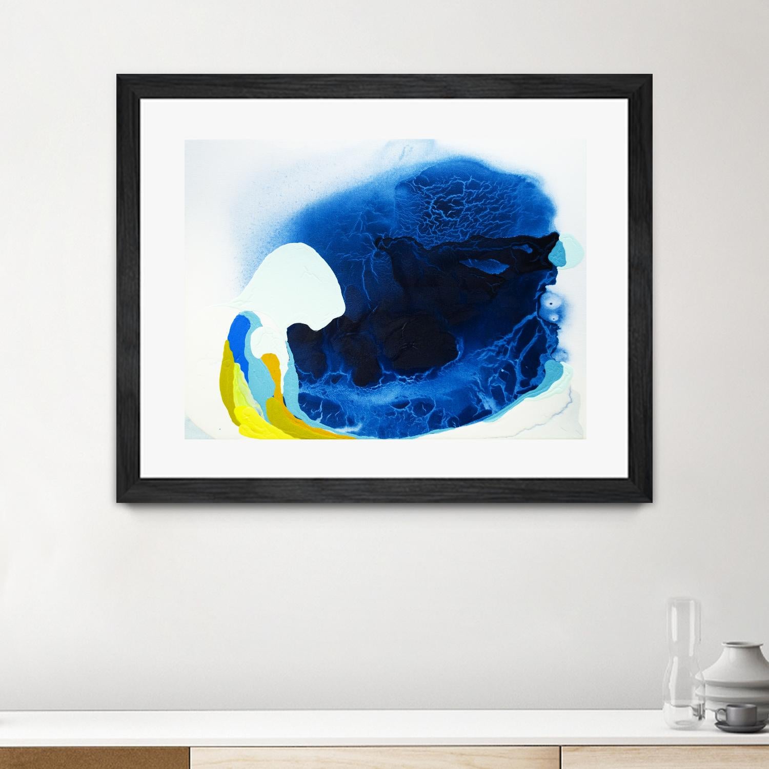 Maya V by Claire Desjardins on GIANT ART - blue abstract transparence