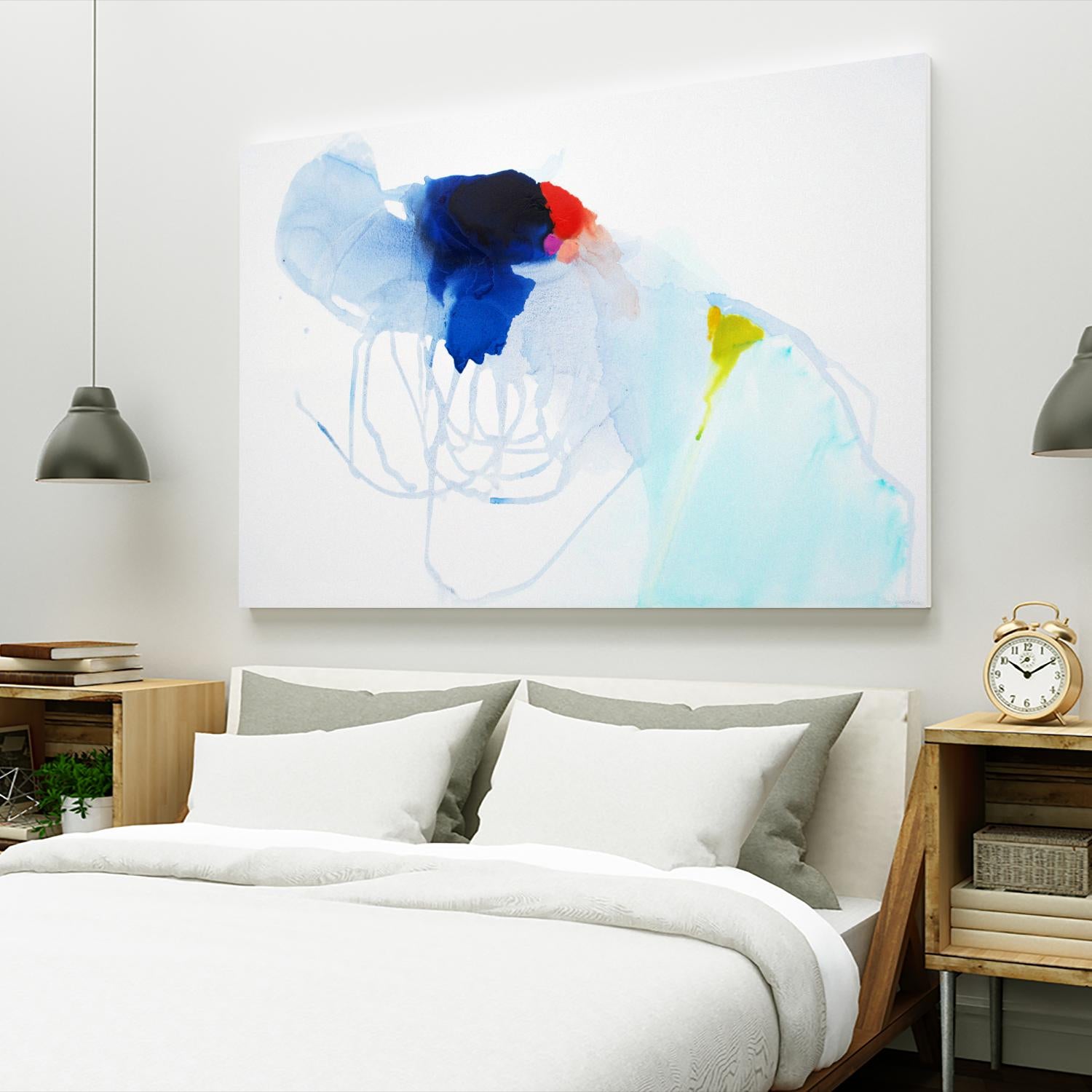 Backstage by Claire Desjardins on GIANT ART - white abstract légereté