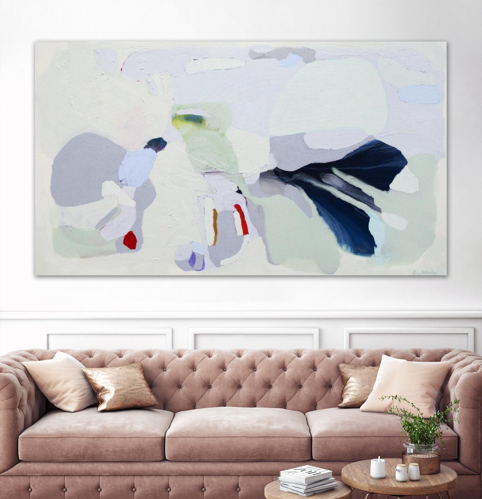 Breathe by Claire Desjardins on GIANT ART - blue abstract