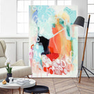 Cherry Creamsicle love by Claire Desjardins on GIANT ART - red abstract pastel