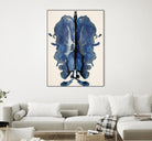 Blue Ink Laos by Daniel Stanford on GIANT ART - blue abstract