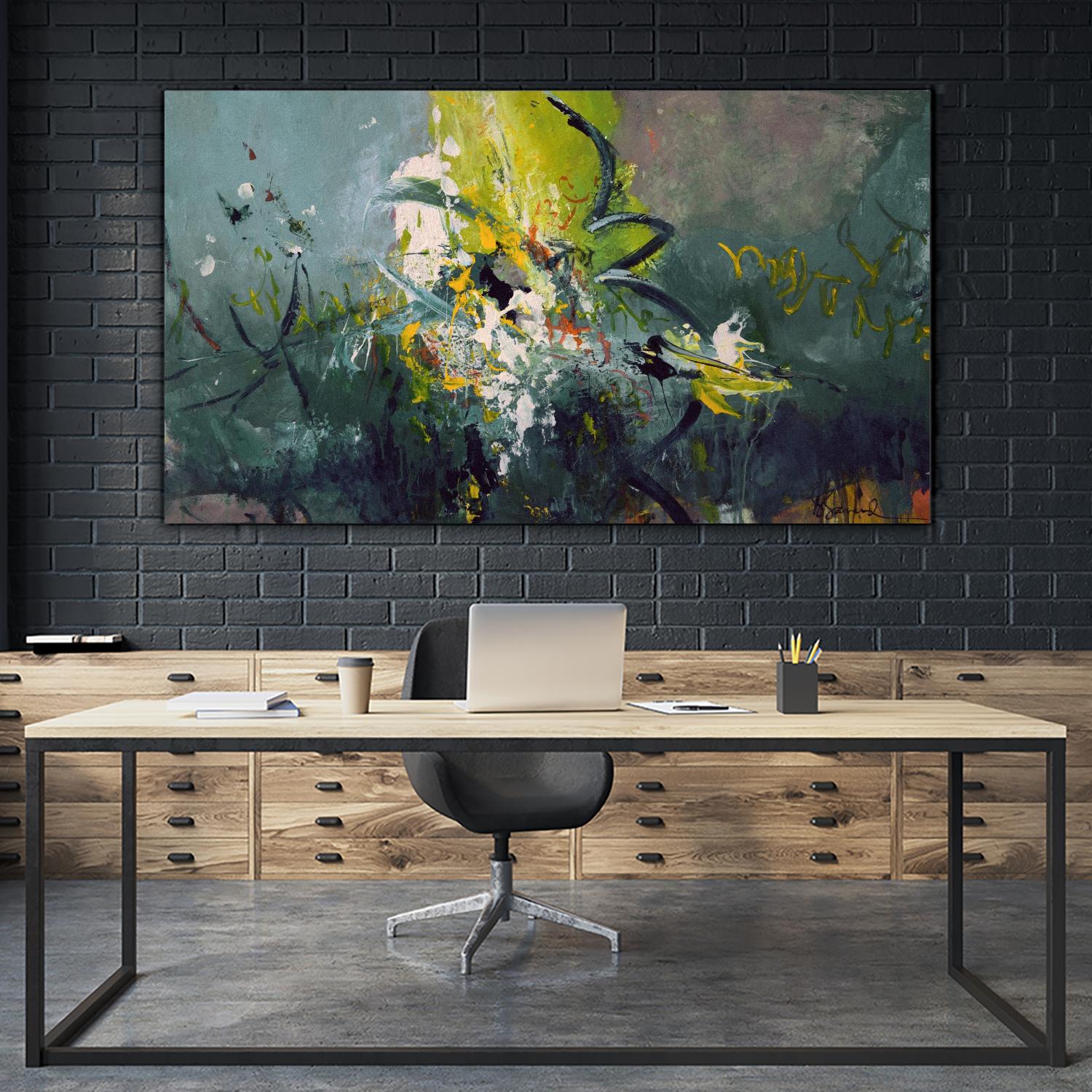 Happy by Doris Savard on GIANT ART - green abstract