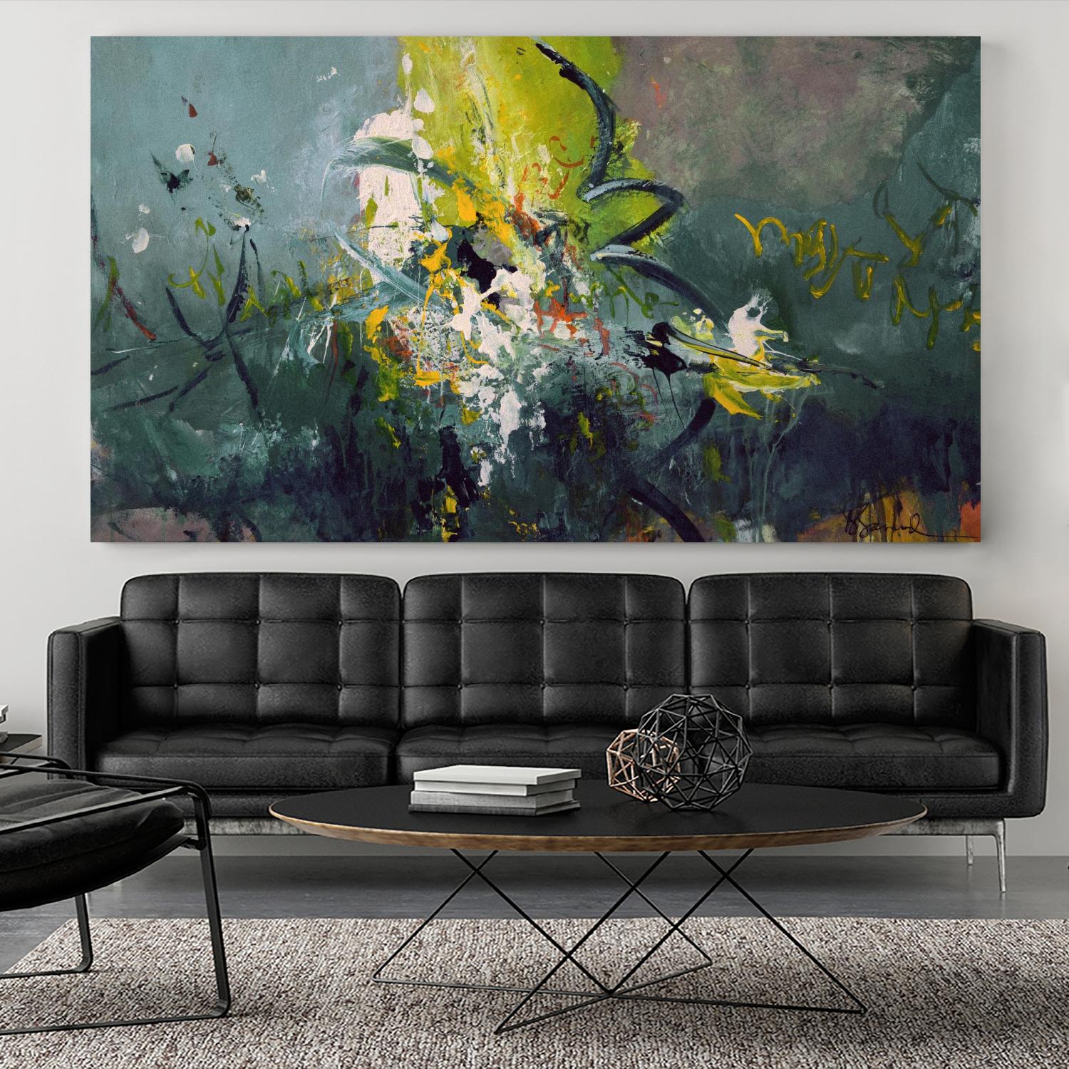 Happy by Doris Savard on GIANT ART - green abstract