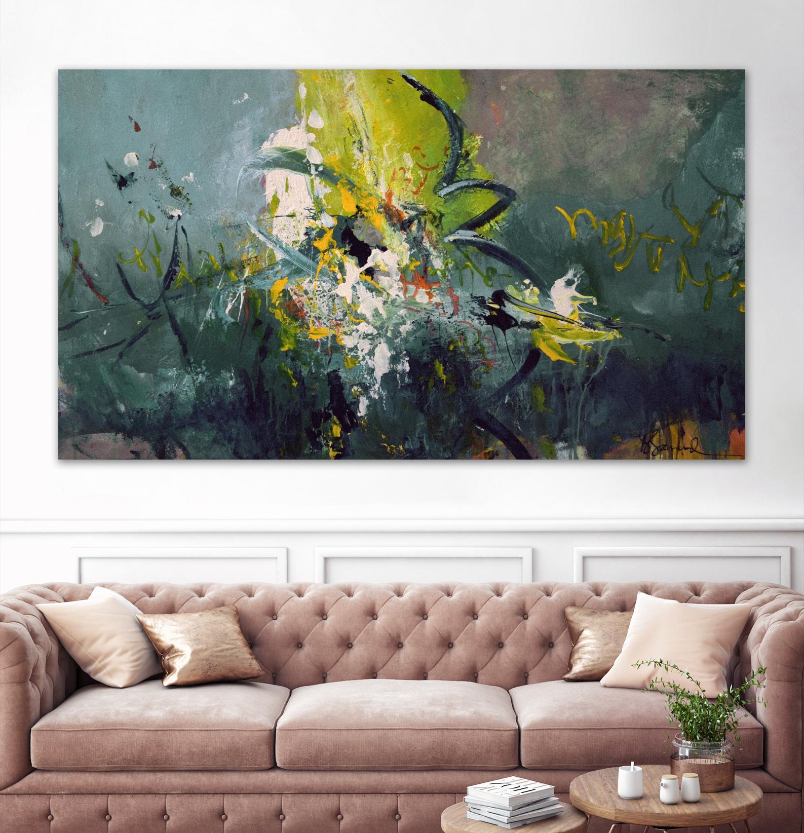 Happy by Doris Savard on GIANT ART - green abstract