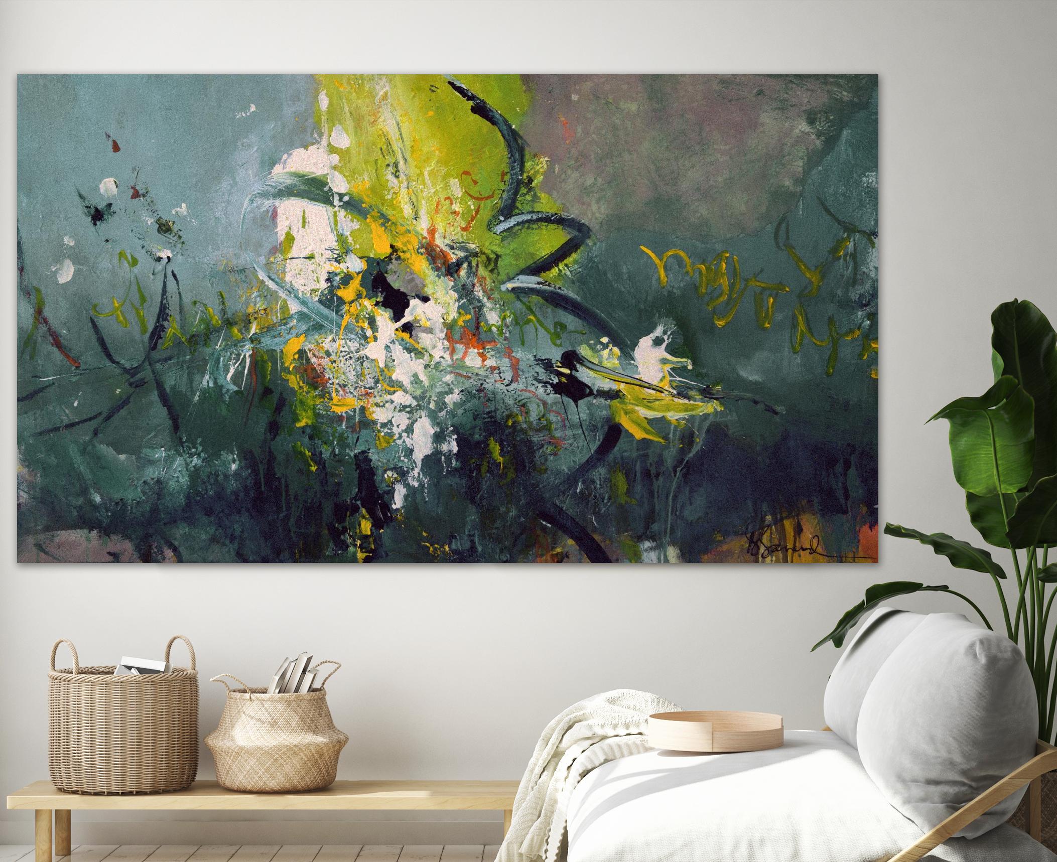 Happy by Doris Savard on GIANT ART - green abstract