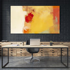 Red Note by Diane Lambin on GIANT ART - orange abstract simplicité