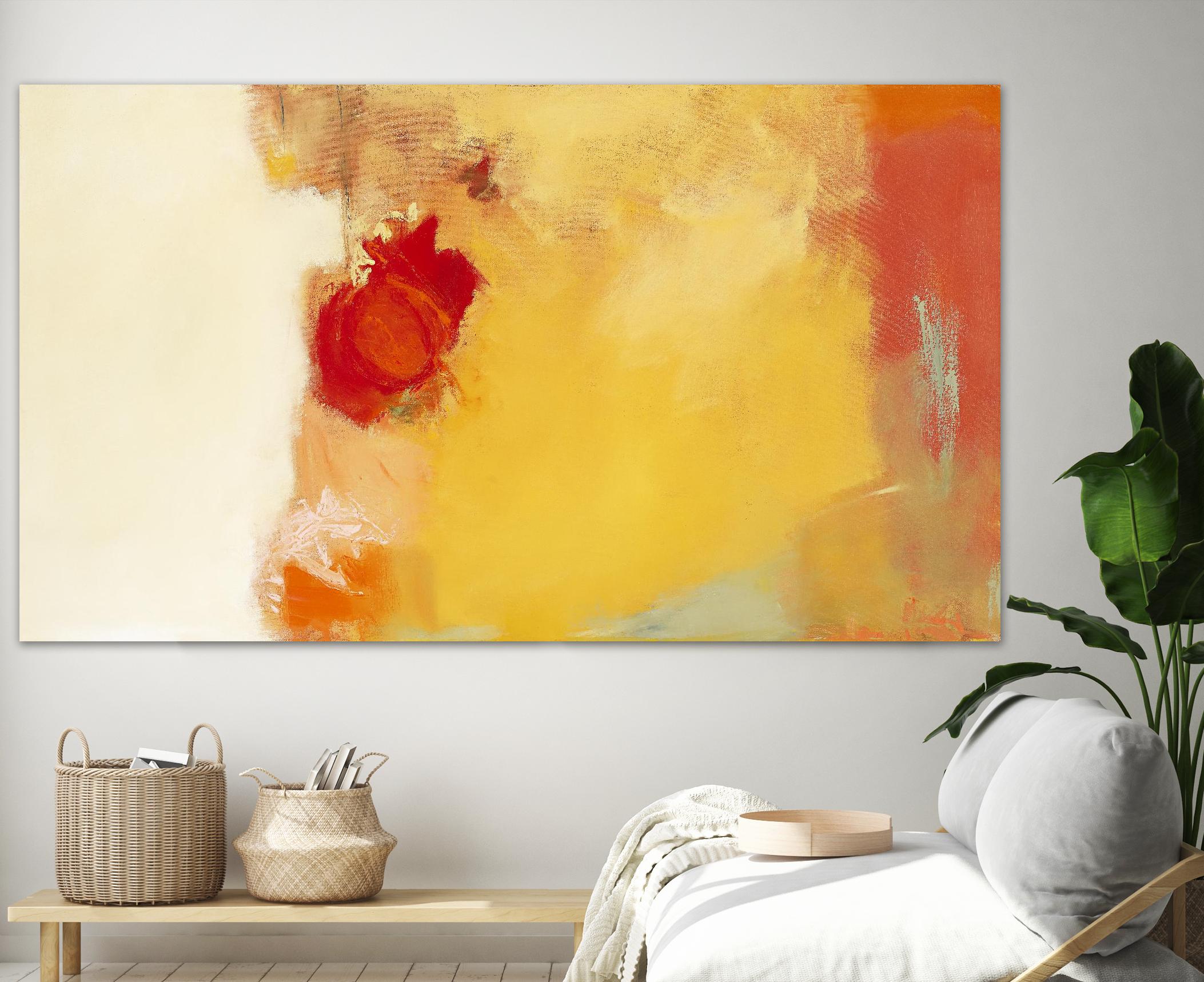 Red Note by Diane Lambin on GIANT ART - orange abstract simplicité