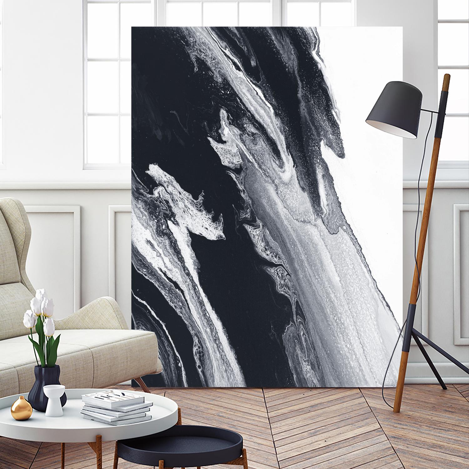 Azure Gold by Alyson Mccrink on GIANT ART - black black & white transparence