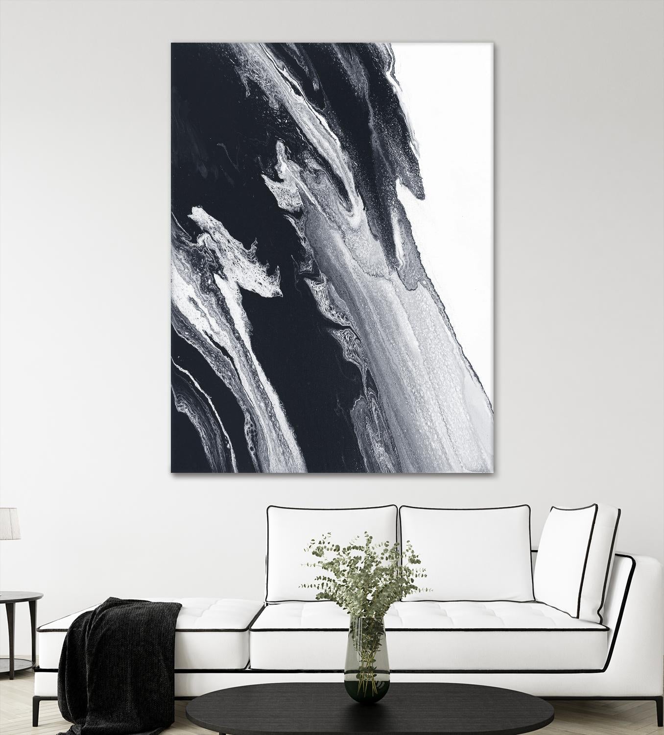 Azure Gold by Alyson Mccrink on GIANT ART - black black & white transparence