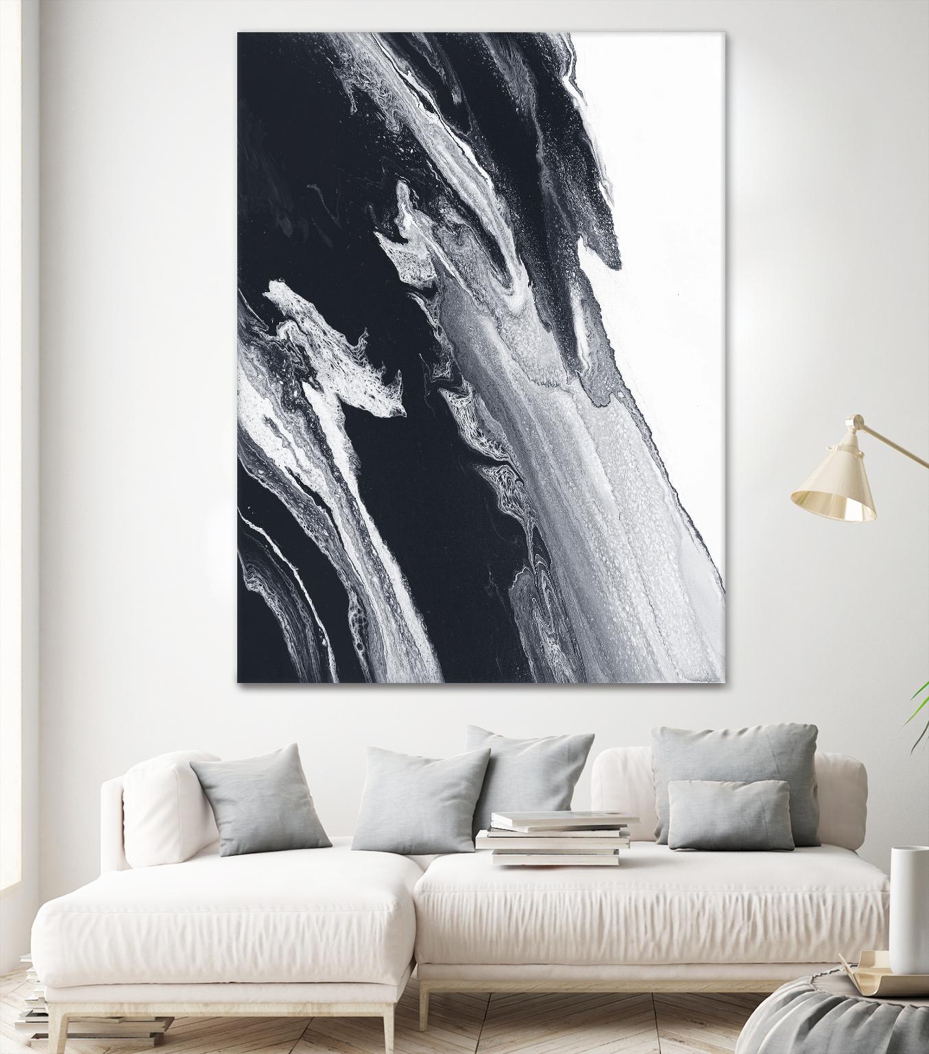 Azure Gold by Alyson Mccrink on GIANT ART - black black & white transparence
