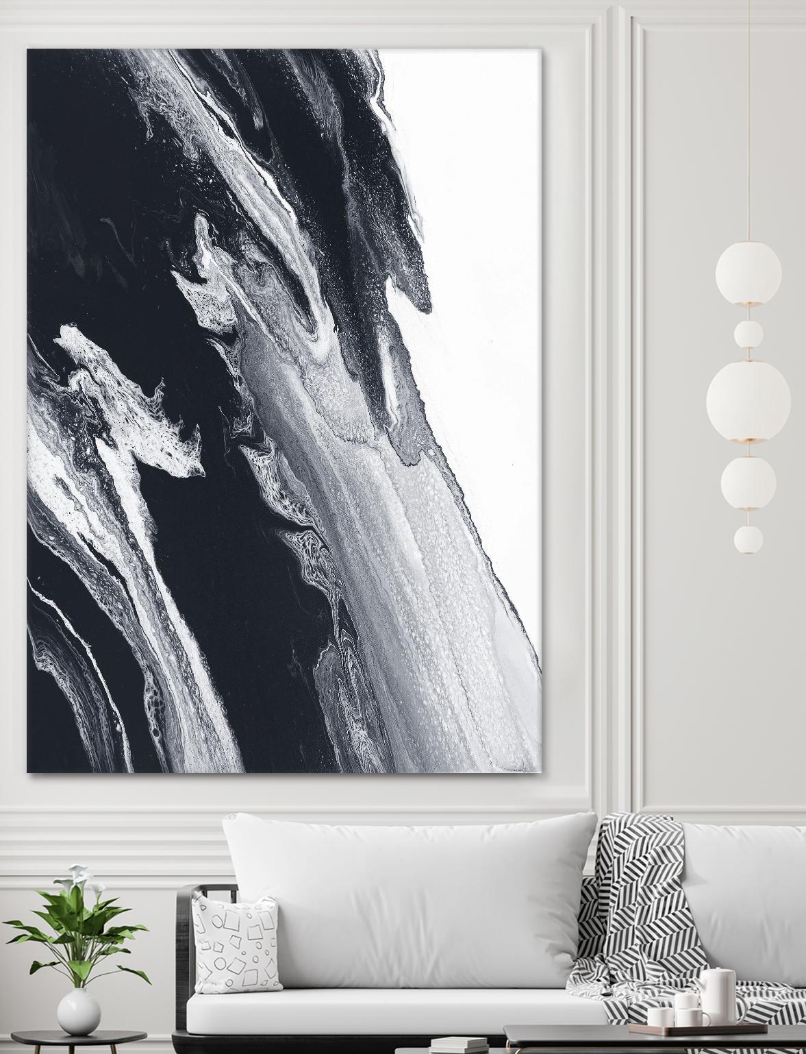 Azure Gold by Alyson Mccrink on GIANT ART - black black & white transparence