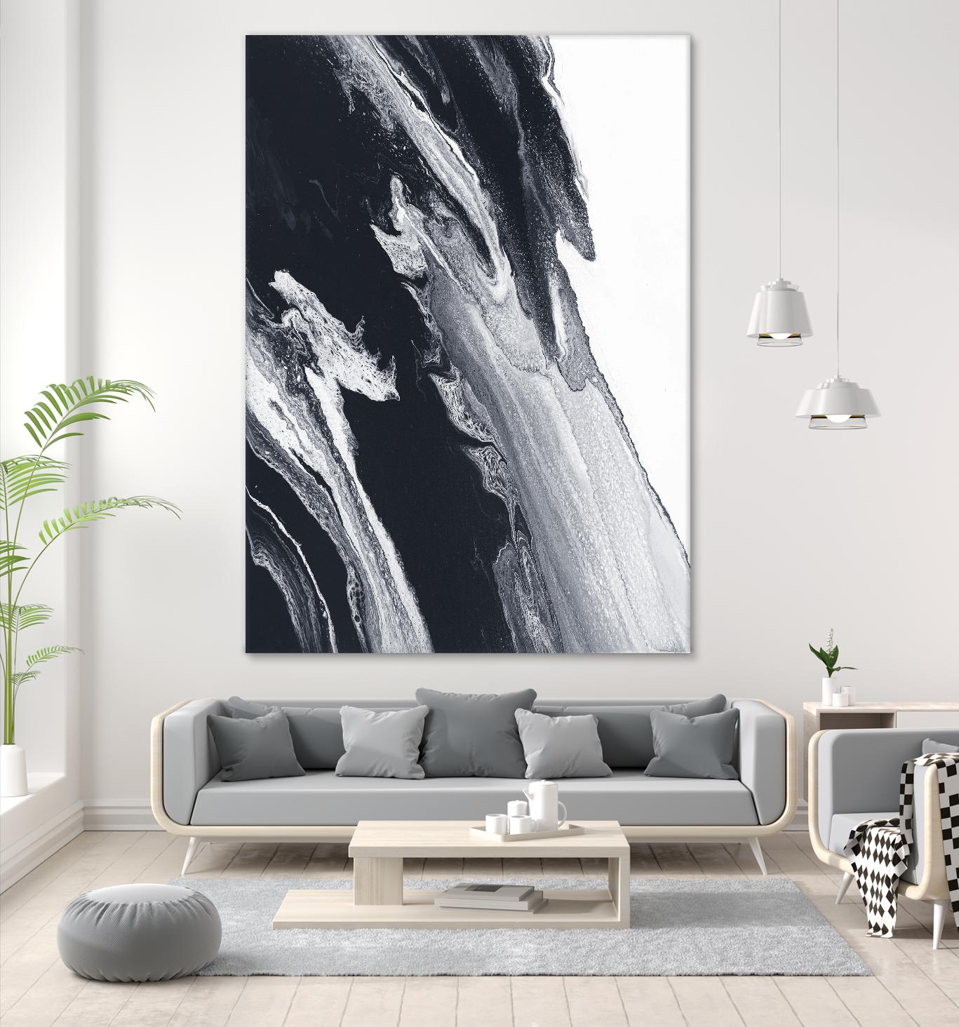 Azure Gold by Alyson Mccrink on GIANT ART - black black & white transparence