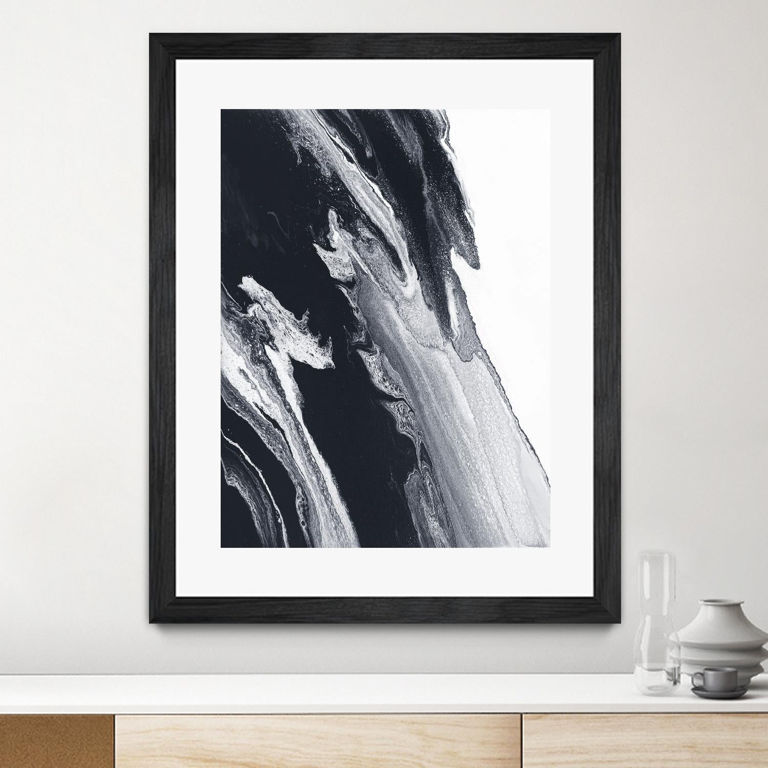 Azure Gold by Alyson Mccrink on GIANT ART - black black & white transparence