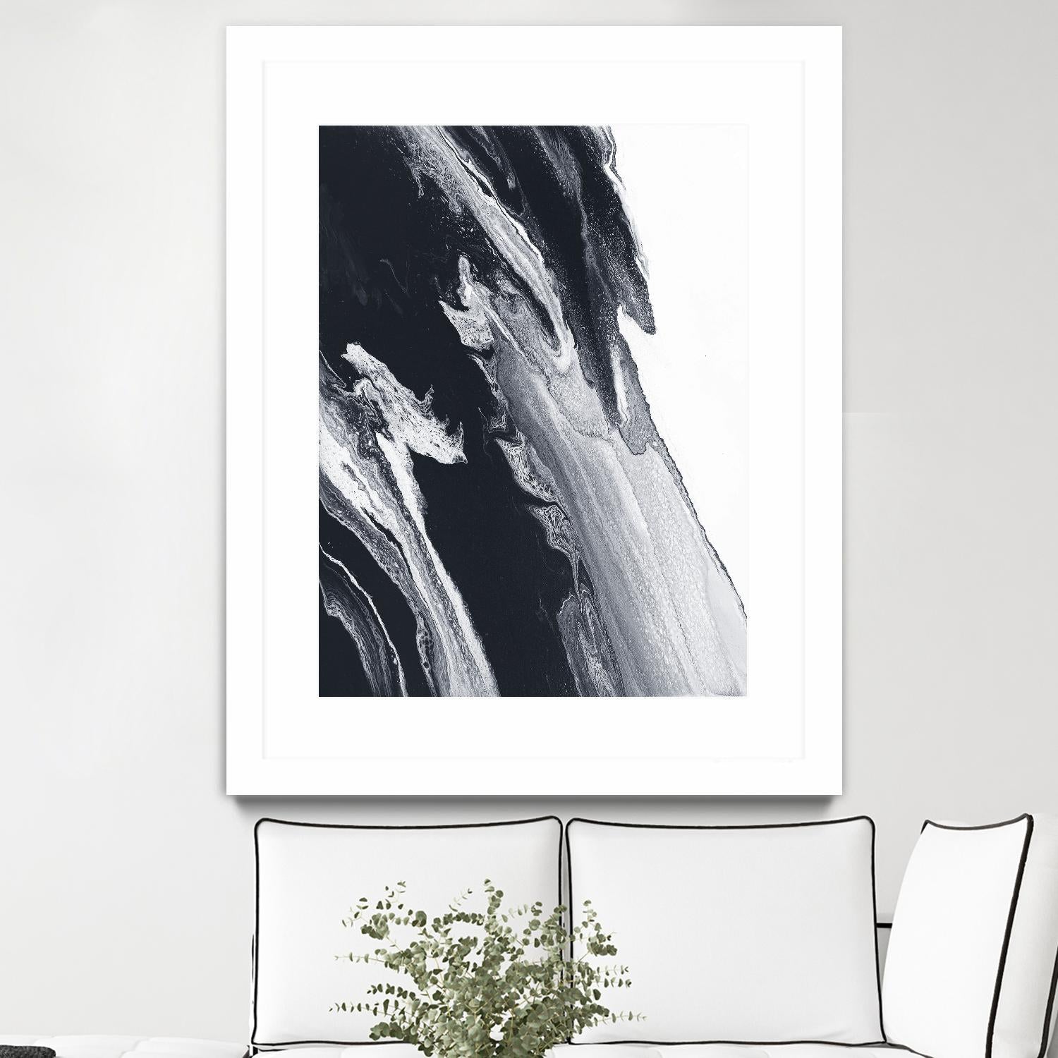 Azure Gold by Alyson Mccrink on GIANT ART - black black & white transparence