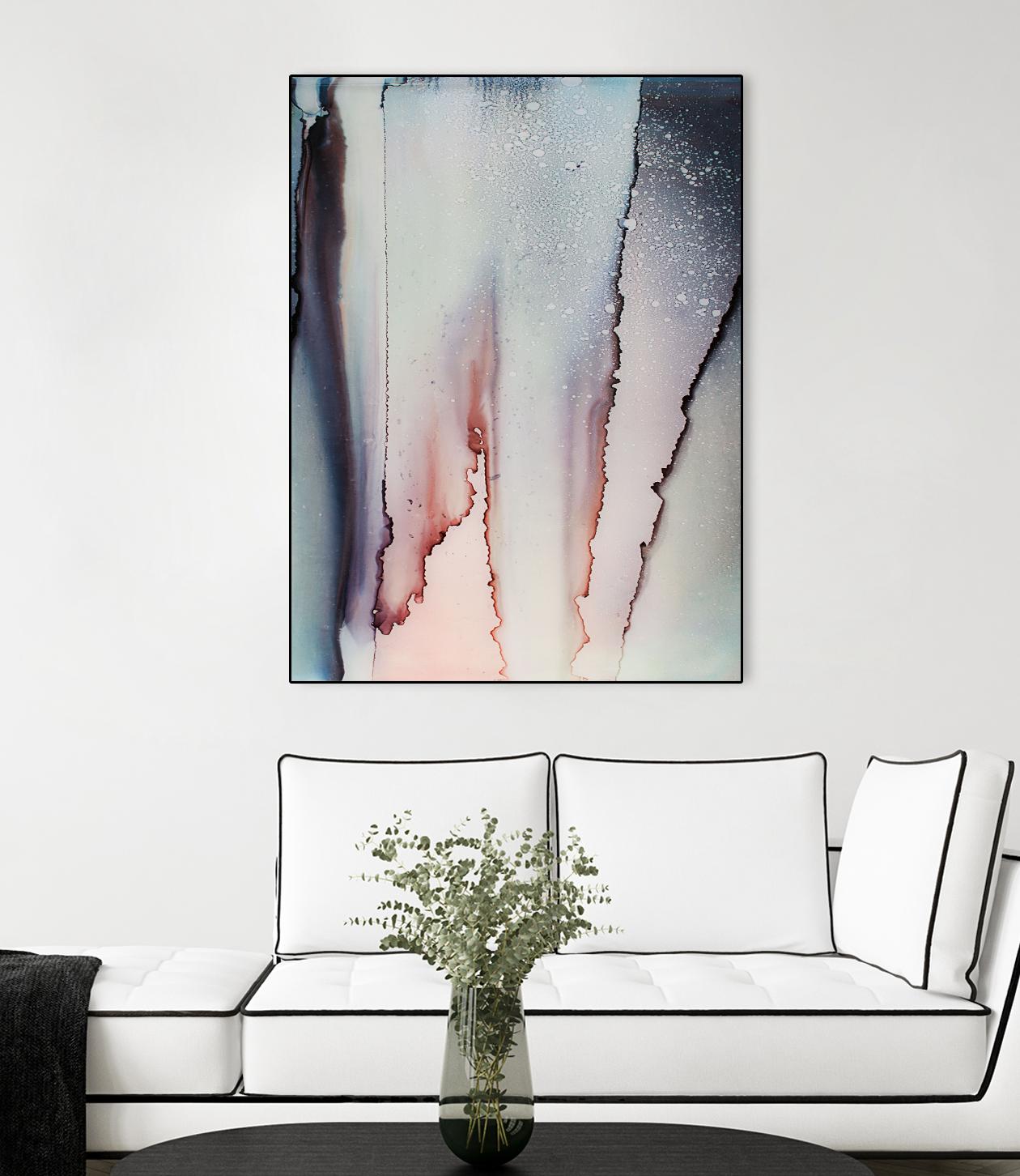 Flowing Color by Alyson Mccrink on GIANT ART - pink abstract linéaire