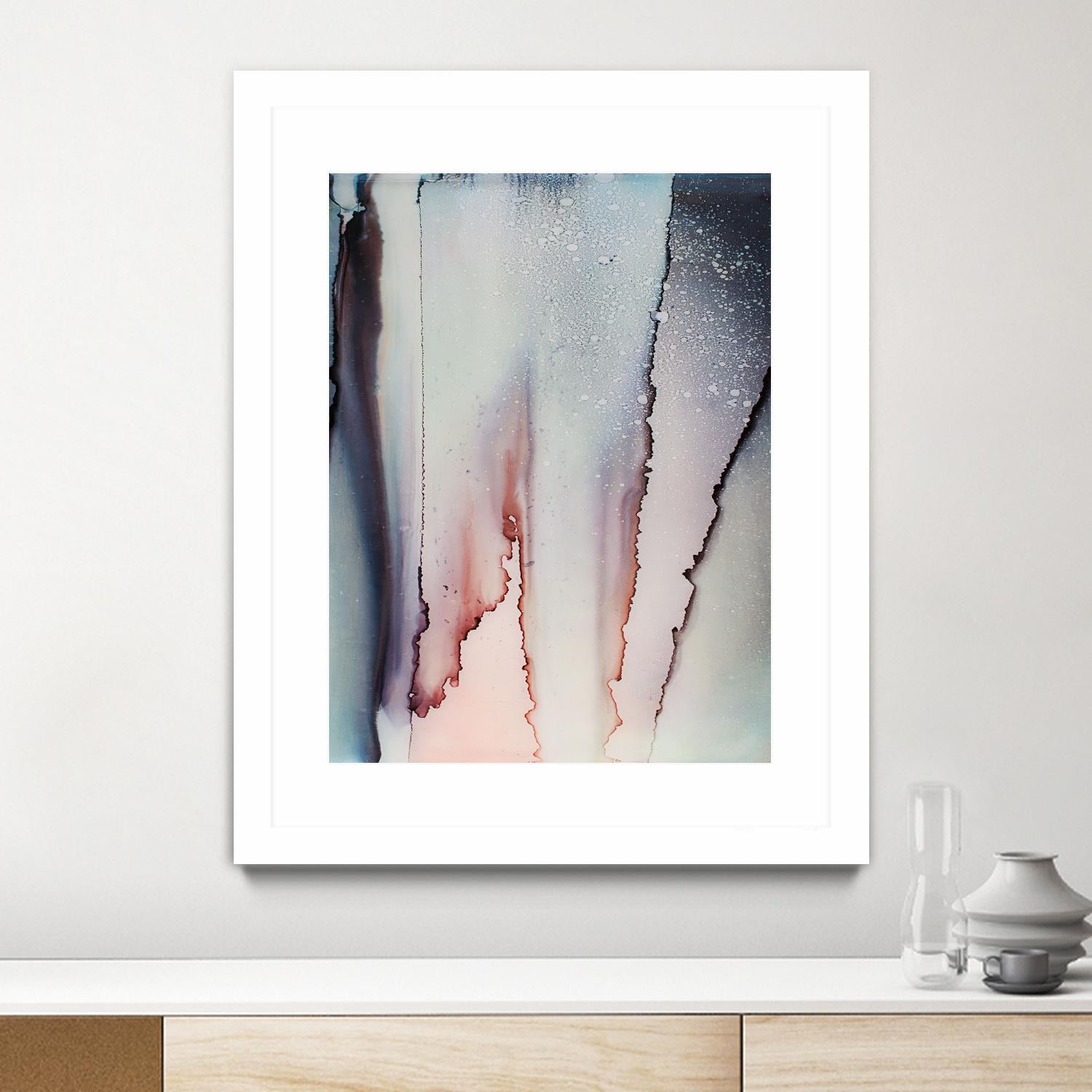 Flowing Color by Alyson Mccrink on GIANT ART - pink abstract linéaire