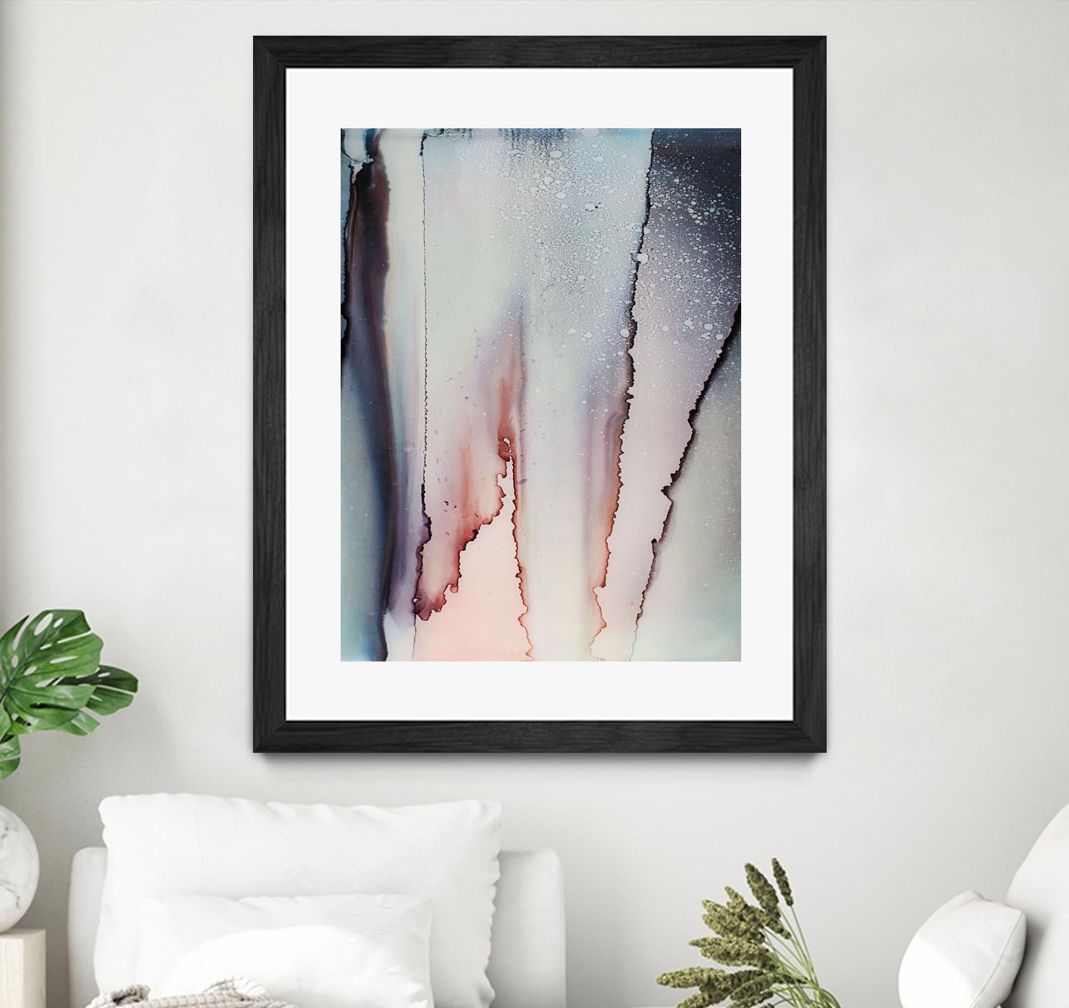 Flowing Color by Alyson Mccrink on GIANT ART - pink abstract linéaire