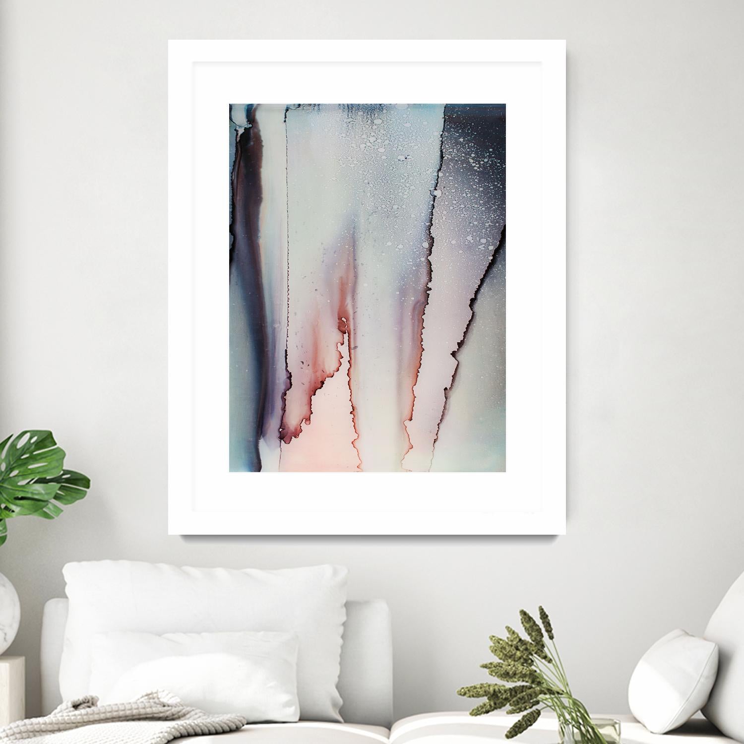Flowing Color by Alyson Mccrink on GIANT ART - pink abstract linéaire