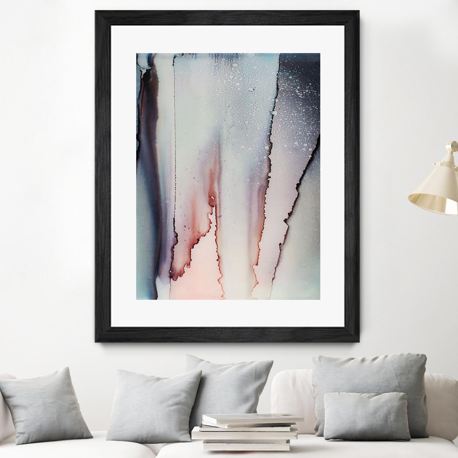 Flowing Color by Alyson Mccrink on GIANT ART - pink abstract linéaire