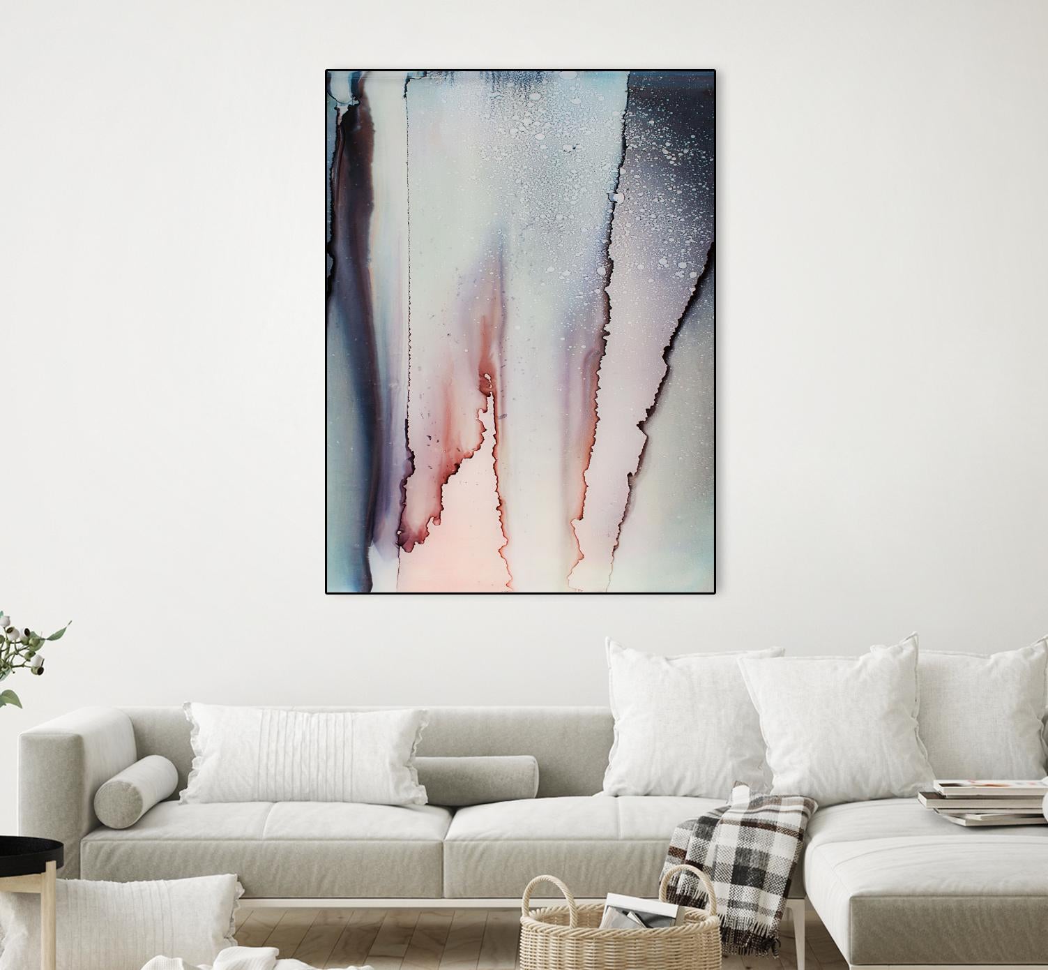 Flowing Color by Alyson Mccrink on GIANT ART - pink abstract linéaire