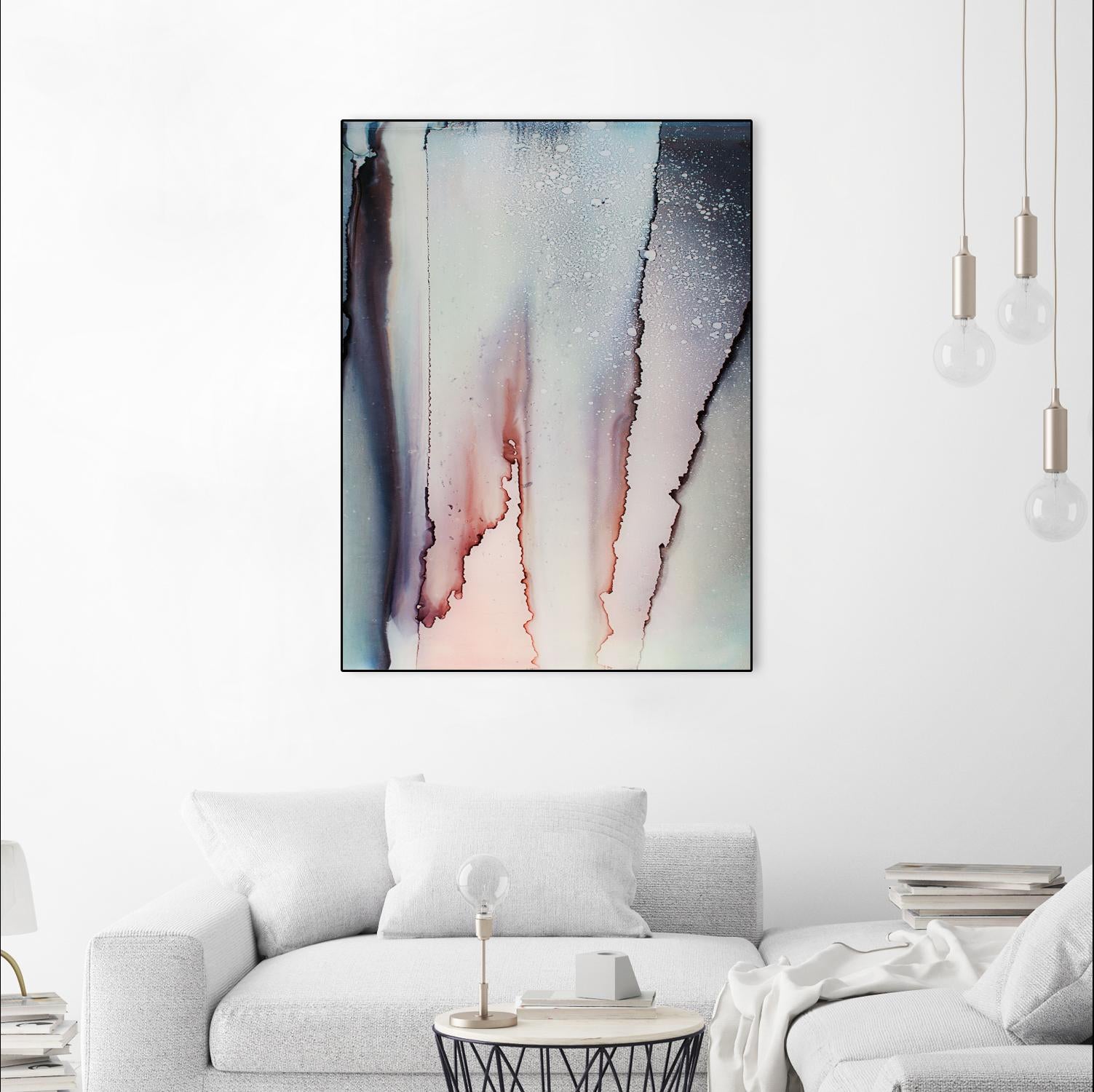 Flowing Color by Alyson Mccrink on GIANT ART - pink abstract linéaire