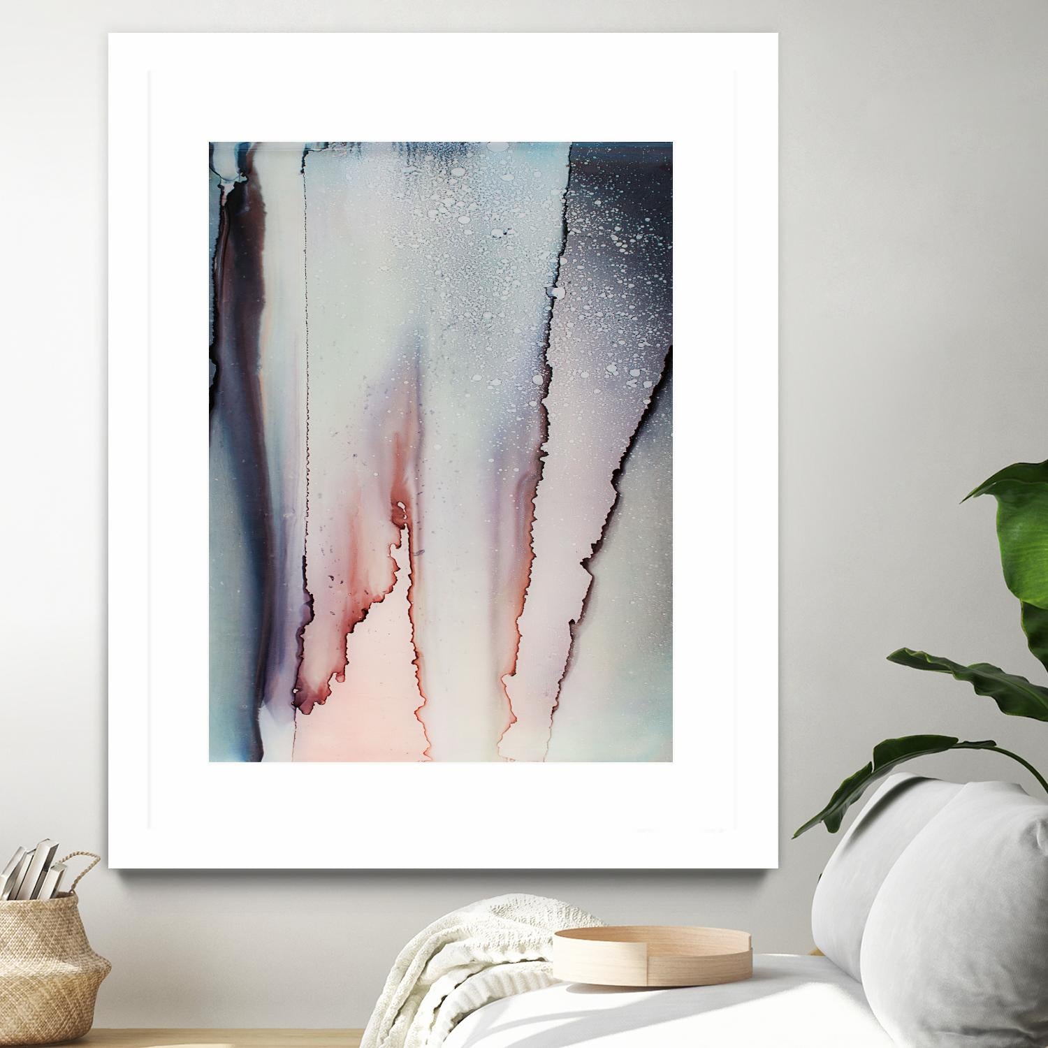 Flowing Color by Alyson Mccrink on GIANT ART - pink abstract linéaire