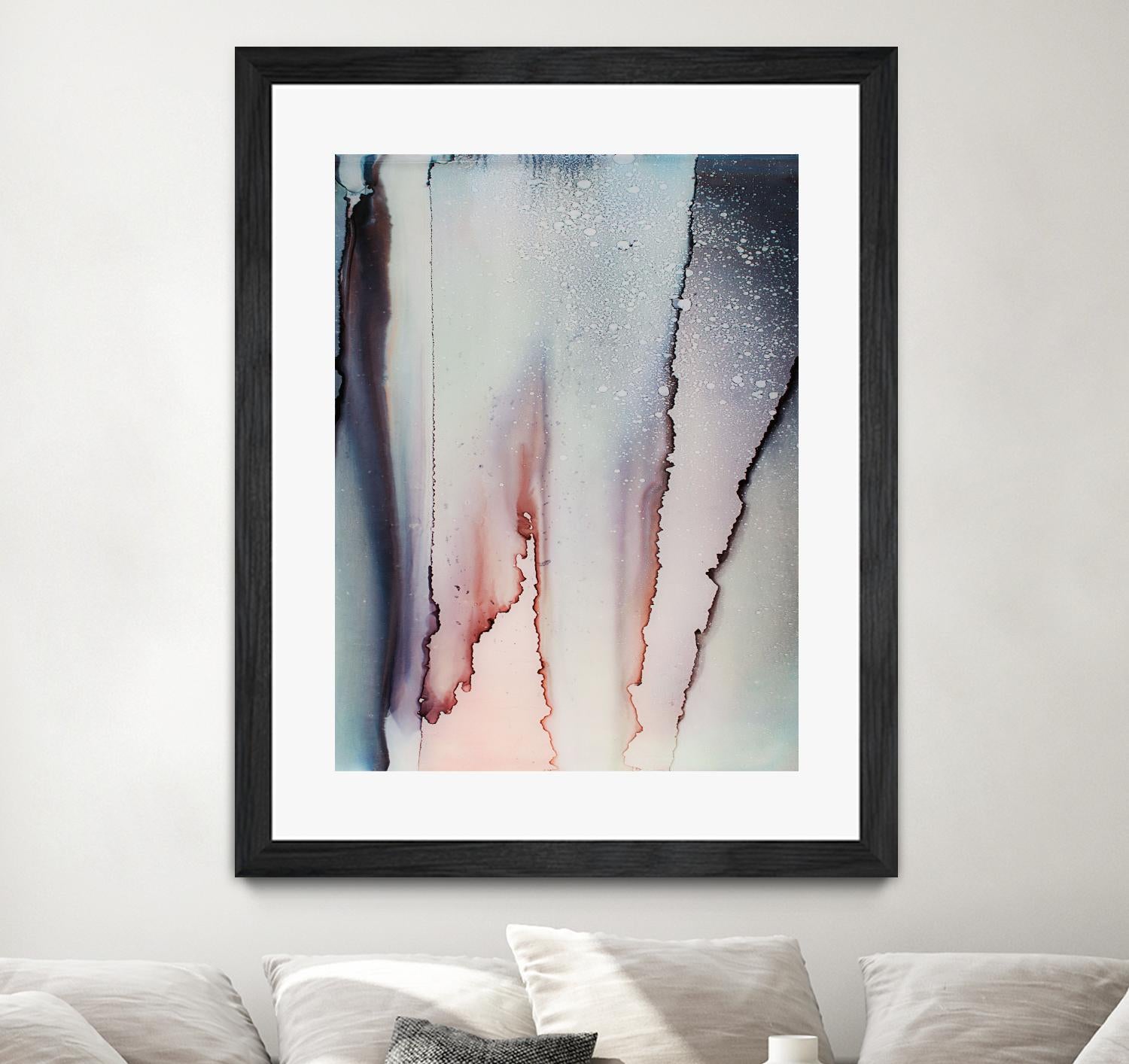 Flowing Color by Alyson Mccrink on GIANT ART - pink abstract linéaire