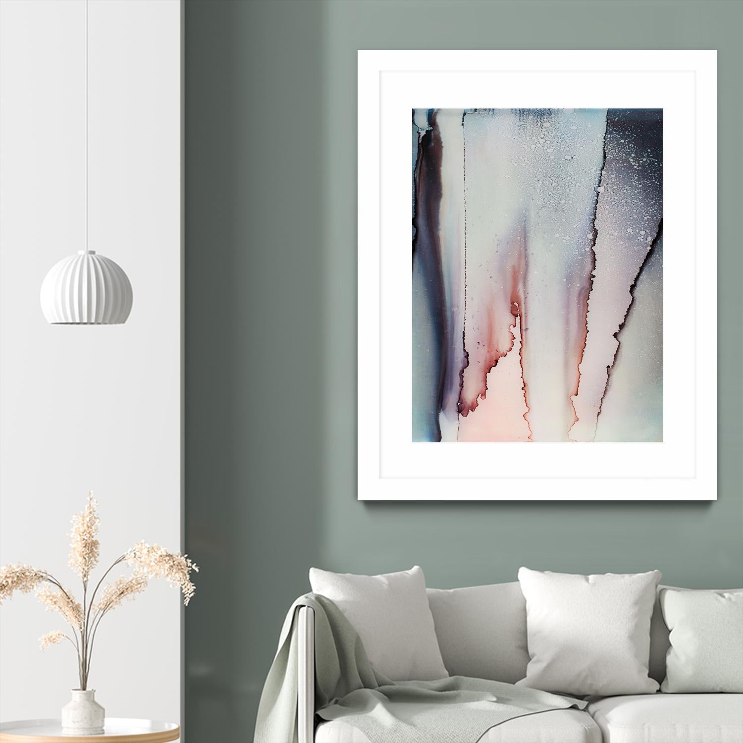 Flowing Color by Alyson Mccrink on GIANT ART - pink abstract linéaire