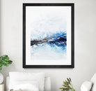 Frozen Golden Ocean -2-Square by Alyson Mccrink on GIANT ART - blue abstract