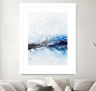 Frozen Golden Ocean -2-Square by Alyson Mccrink on GIANT ART - blue abstract