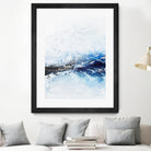 Frozen Golden Ocean -2-Square by Alyson Mccrink on GIANT ART - blue abstract
