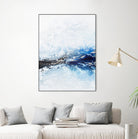 Frozen Golden Ocean -2-Square by Alyson Mccrink on GIANT ART - blue abstract