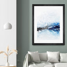 Frozen Golden Ocean -2-Square by Alyson Mccrink on GIANT ART - blue abstract