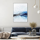Frozen Golden Ocean -2-Square by Alyson Mccrink on GIANT ART - blue abstract