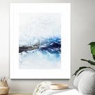 Frozen Golden Ocean -2-Square by Alyson Mccrink on GIANT ART - blue abstract