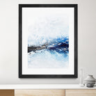 Frozen Golden Ocean -2-Square by Alyson Mccrink on GIANT ART - blue abstract